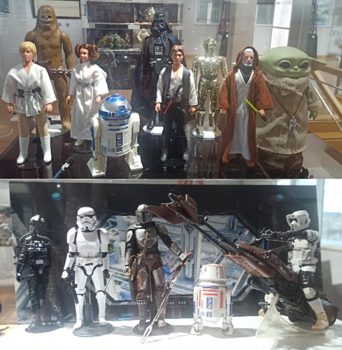 Distintas figuras de personajes de Star Wars
